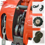HS-Z01 Type Round Chain Block Inverted Chain Lifting Equipment Hoisting Machine Manganese Steel Orange 1t 4m