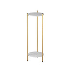 Flower Rack Light Luxury Imitation Marble Flower Table Living Room Storage Rack Postmodern Simple Floor Decoration Balcony Flower Pot Rack Flower Several [large 90 Single]