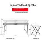 1.2m Aluminum Alloy Folding Table Set Outdoor Folding Table And Chair Portable Outdoor Folding Picnic Table + 4 Stools