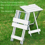 1.2m Aluminum Alloy Folding Table Set Outdoor Folding Table And Chair Portable Outdoor Folding Picnic Table + 4 Stools