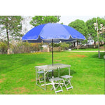 1.2m Aluminum Alloy Folding Table Set Outdoor Folding Table And Chair Portable Outdoor Folding Picnic Table + 4 Stools