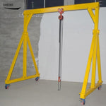 Mobile Gantry Crane Small Hand Push Removable Crane Gantry Crane Span 4m * Height 5m + Chain Block + Chain Car 3t / Set
