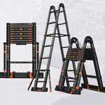 4.1m Aluminum Alloy Thickened Portable Lifting Engineering Herringbone Ladder Multi Function Ladder