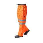 Regular Fluorescent Rain Pants Automobile Manufacturing Construction Transportation Medical Decoration Fluorescent Orange Size S-3 XL