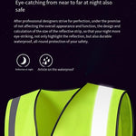 Reflective Running Vest Safety Reflective Vest with Zipper and Pockets for Running Cycling Walking Outdoor Work