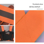 Safety Straps Reflective Safety Vest High Visibility Adjustable Elastic Strap for Running Jogging Cycling Walking in Night - Orange