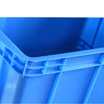 Covered Plastic Turnover Box Storage Box Blue / Yellow, 550 * 420 * 260mm / 2 Pieces