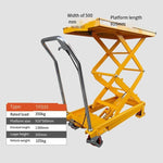 Hydraulic Lifting Platform Forklift Truck Manual Platform Increases 1.3m With A Load Of 350kg