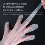 Disposable TPE Gloves Large Thickened Long Frosted Antiskid Food Grade Baking Kitchen Gloves 100 Pieces / Pack