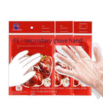 Disposable Gloves For Catering Lobster Hairdressing Hand Film Transparent Plastic Thickened Gloves 100 Pieces / Bag