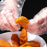 Disposable Gloves For Catering Lobster Hairdressing Hand Film Transparent Plastic Thickened Gloves 100 Pieces / Bag