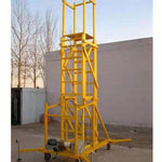 1.4m Telescopic Tower Ladder Mobile Platform Ladder Carbon Steel Material