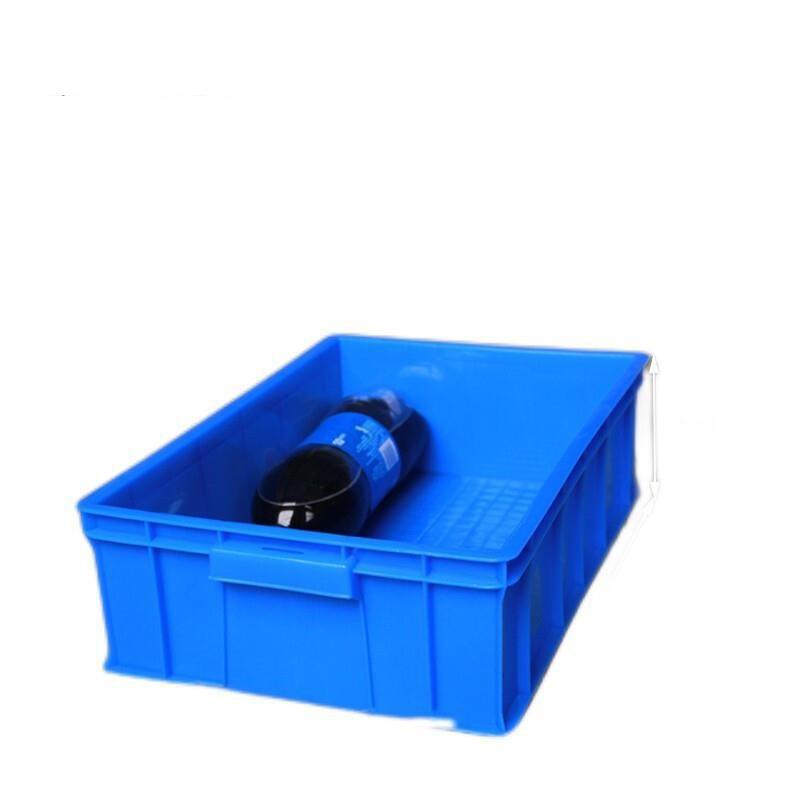 No.3 Thickened Plastic Turnover Box Rectangular Finishing Box Logistics Storage Box Material Box Shelf Parts Box Blue (520 * 350 * 150) Zb1581