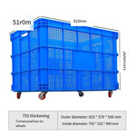 Thickened Turnover Box With Wheels Clothing Basket Storage Logistics Large Plastic Turnover Basket Outer Diameter 810 * Width 570 * Height 500mm