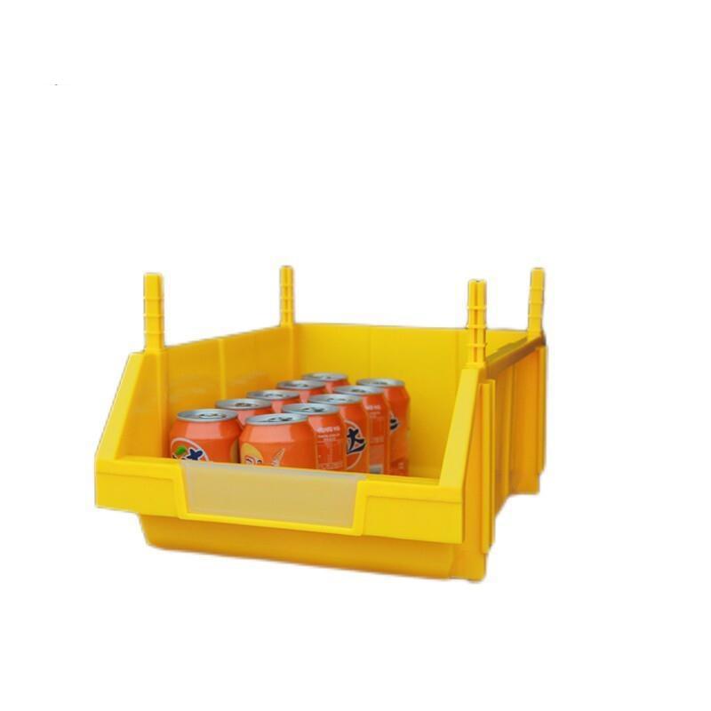 Thickened Parts Box Combined Screw Box Tool Storage Box Plastic Box Shelf Yellow X1 (1 Box Of 4 Pieces) 450 * 300 * 180mm