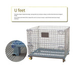 Storage Cage Folding Logistics Turnover Basket Without Wheel Iron Frame Storage Cage Car 800 * 600 * 640mm Wire Diameter 5.6mm