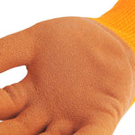 10 Pairs Of Free Size Nitrile PU Orange Thermal Safety Gloves Foamed Latex Gloves Construction Protective Gloves