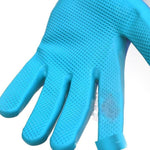 Labor Protection Gloves Embossed Anti Slip Wear Resistant Latex Labor Protection Gloves Flat Hanging Dipped Rubber Labor Protection Gloves Blue