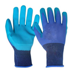 Labor Protection Gloves Embossed Anti Slip Wear Resistant Latex Labor Protection Gloves Flat Hanging Dipped Rubber Labor Protection Gloves Blue