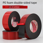 Black Foam PE Double Sided Tape Black Strong Double-sided Adhesive Sponge 10mm Wide X10 Meter X1mm Thick 12 Pack