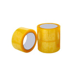 5 Rolls Sealing Tape Transparent Yellow Express Packaging Sealing Tape Roll 55mm * 150m / Roll High Viscosity Full Meter