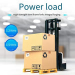 1.2t All Electric Mini Electric Stacker Lift Truck Wide Leg 680 Black And White