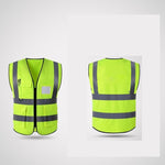 Highlight Multi Bag Reflective Vest, One Size Reflective Vest Vest, Fluorescent Yellow Green, Traffic Safety Command, Emergency Rescue, Night Running, Cycling Suit, Environmental Sanitation Duty Safety Suit Customization