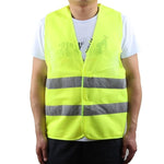 Yellow Cloth Reflective Vest Traffic Riding Vest Driver Reflective Vest (silver Reflective Strip Front Two Back Two) * 10 Yellow