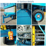 High Altitude Platform Mobile Hydraulic Lifting Work Vehicle Aluminum Alloy Two Mast High Altitude Elevator