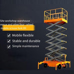 High Altitude Platform Mobile Hydraulic Lifting Work Vehicle Aluminum Alloy Two Mast High Altitude Elevator