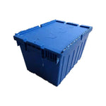 600 * 400 * 230mm Plastic Case Turnover Box With Cover Thickened Blue