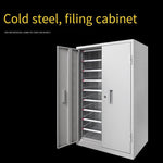 A4 File Cabinet Thickened Drawer Type Metal Parts Efficiency Customized Data File Bill 36 Extraction [with Door] With Small Extraction