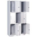 SW-843 Factory Thickened Office Steel Sheet Locker With Lock Mall Storage Documents Supplies Deposit Cabinet Bathroom 9 Doors