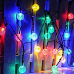 Solar Lamp String Colorful Lamp Flashing Lamp Outdoor Courtyard Atmosphere Decorative Lamp Waterproof LED Lamp Villa Garden Landscape Night Lamp