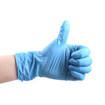 100 Pieces/Box Wear Resistant Disposable Nitrile Gloves Hygienic Powder Free Laboratory Gloves M Blue