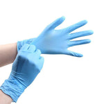 100 Pieces/Box Wear Resistant Disposable Nitrile Gloves Hygienic Powder Free Laboratory Gloves M Blue