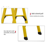 2.5m Flying Insulated Miter Ladder Frp Insulated Ladder Electrical Power Construction Tool Platform Ladder Folding Engineering Insulated Ladder 2.5m 7 Steps
