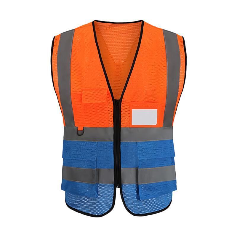 Reflective Vest Peach Net Fluorescent Orange High Visibility Safety Vest Men & Women