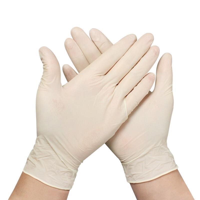 Disposable Latex Gloves Powder Free, Anti Slip, Touch Screen, Waterproof, Oil Proof, Comfortable, Convenient, Clean, Beauty And Hairdressing Protective Gloves 100 / Box