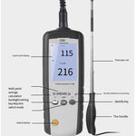 DT-3880 Telescopic Hot Wire Anemometer 0.1-25m/s Air Volume Thermometer Usb Thermal Anemometer Lithium Battery Charging Model