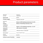 DT-120 Wood Moisture Meter 6% - 44% Cardboard Moisture Detector Wall Hygrometer Humidity + Ambient Temperature Test Function
