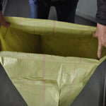 20 Pieces Woven Bag Snake Skin Bag Construction Waste Bag Logistics Woven Bag 50 * 64cm Earth Yellow Medium Thick Yellow