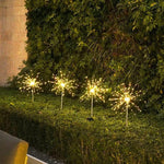 Solar Lamp Outdoor Courtyard Lamp Garden Villa Decorative Lamp Waterproof Dandelion Lamp Ground Fireworks Lamp Lawn Lamp Star Color Lamp