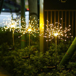 Solar Lamp Outdoor Courtyard Lamp Garden Villa Decorative Lamp Waterproof Dandelion Lamp Ground Fireworks Lamp Lawn Lamp Star Color Lamp