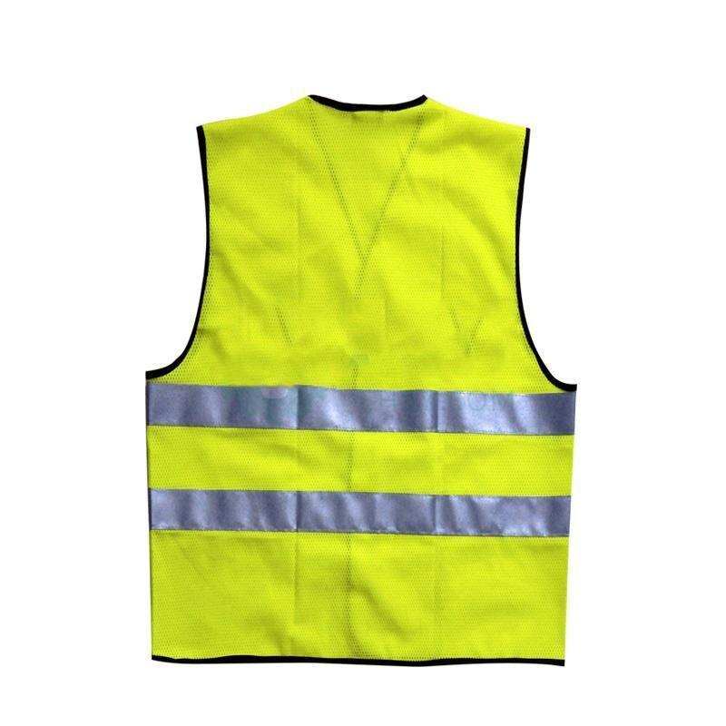 Safety Vest, Only Two Horizontal, Mesh, Fluorescent Yellow, Men & Women Cycling, Runner, Surveyor, Volunteer