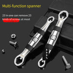 Multi Function Box Spanner Solid Open Loop Advanced Dual-purpose Double Head Universal 23 In 1 Adjustable Spanner