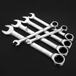 Dual Purpose Wrench Ratchet 72 Tooth Open Ring Set Tool Solid Auto Repair Tool 12 Piece Ratchet