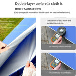 Outdoor Sunshade Large Stall Umbrella Large Umbrella Sun Umbrella Ground Stall Beach Umbrella Rainproof And Sunscreen Double Fold Advertising Umbrella