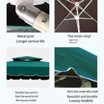 2.2m Square Sunshade Outdoor Sunshade Umbrella Outdoor Banana Umbrella Folding Umbrella Security Post Sun Umbrella Green And Light Rain Proof And Cross