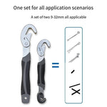 6 Pieces Multi Function Wrench Quick Open-end Pipe Pliers Labor-saving Movable Plate Large Small Wrench Set Suitable For 9-32mm